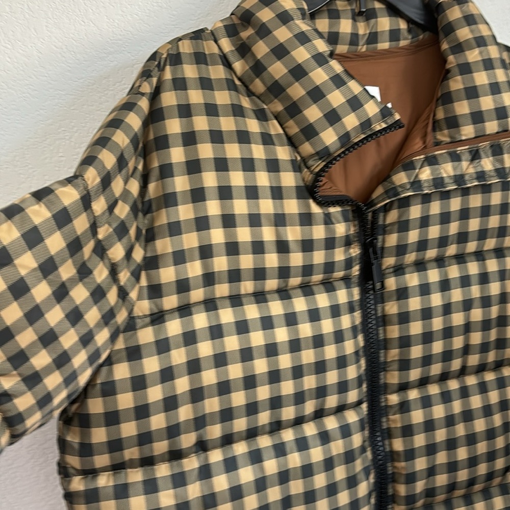 REBECCA MINKOFF Gingham Check Puffer Jacket Size L - Picture 4 of 5